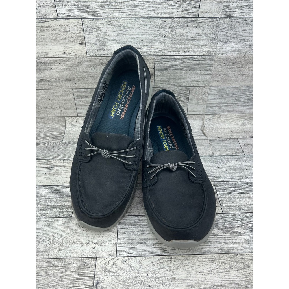 Skechers Women 23638 Navy Blue Air Cooled Memory Foam‎ Slip On Loafers Size 7.5